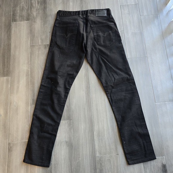 Guess Mens Slim Tapered Jeans Black Denim Size 29x30 Stretch Pants - Picture 3 of 8